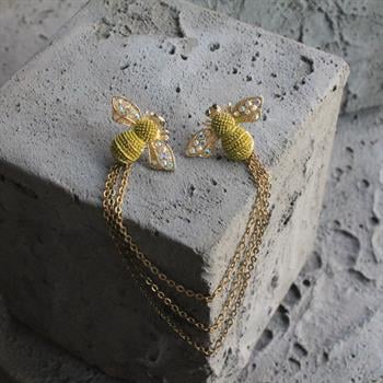 Arı Figürlü Gömlek Yaka İğnesi