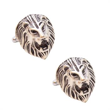 Aslan Figürlü Klasik Kol Düğmesi