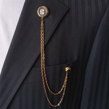 Atatürk Figürlü Ceket Yaka İğnesi