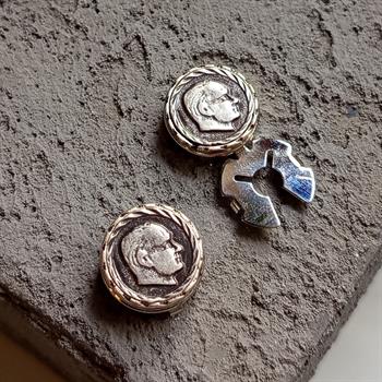 Atatürk Figürlü Geçmeli Kol Düğmesi 