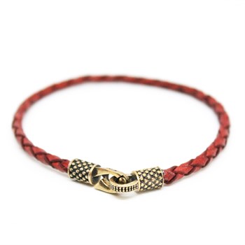 Bakır Deri Bileklik 