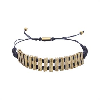 Bronz Siyah İp Bileklik