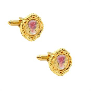 Cameo Figürlü Klasik Kol Düğmesi