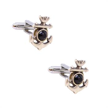 Çapa Figürlü Klasik Kol Düğmesi