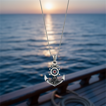 Çapa Gümüş Kolye