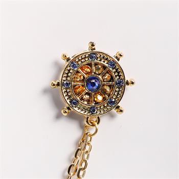 Çapa ve Dümen Figürlü Gömlek Yaka İğnesi