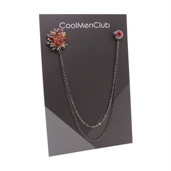 Çiçek Figürlü Ceket Yaka İğnesi