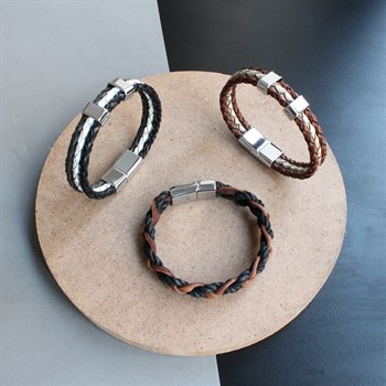 Çelik Deri Bileklik