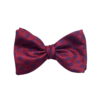 PapyonCMC2853Çiçek Desenli Bordo Açık Papyon