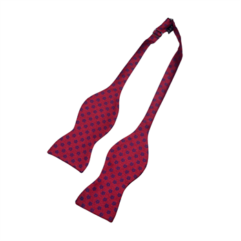 Çiçek Desenli Bordo Açık Papyon