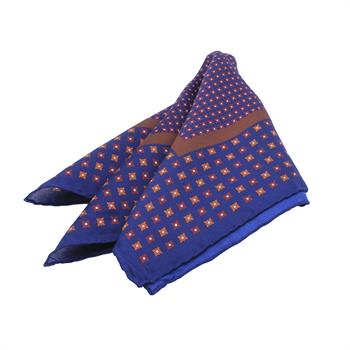 Çiçek Desenli İpek Cep Mendili