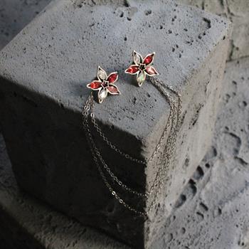 Çiçek Figürlü Gömlek Yaka İğnesi