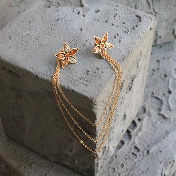 Çiçek Figürlü Gömlek Yaka İğnesi