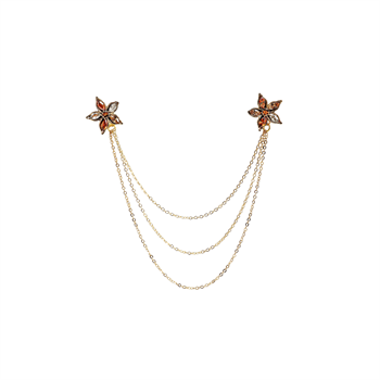 Çiçek Figürlü Gömlek Yaka İğnesi