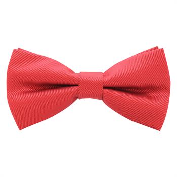 Çizgi Desenli Kırmızı Papyon