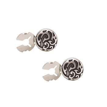 Desenli Geçmeli Kol Düğmesi 