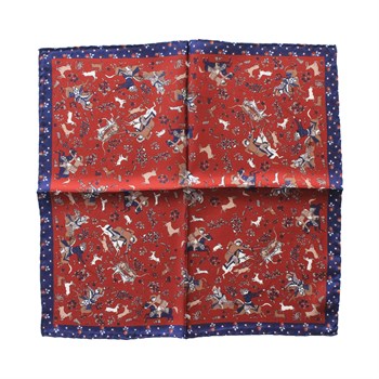 Desenli İpek Cep Mendili 