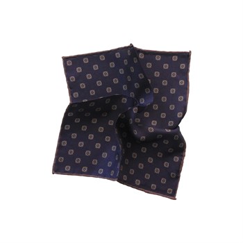 Desenli İpek Cep Mendili 