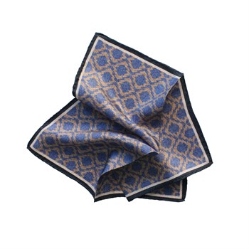 Desenli İpek Cep Mendili