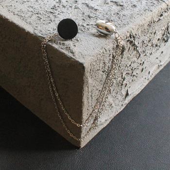 Oniks Doğal Taş Ceket Yaka İğnesi