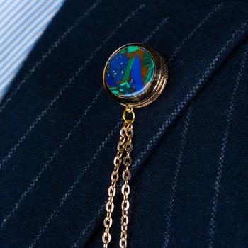 Doğal Taş Ceket Yaka İğnesi