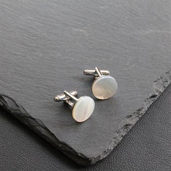 Sedef Taşlı Klasik Kol Düğmesi 