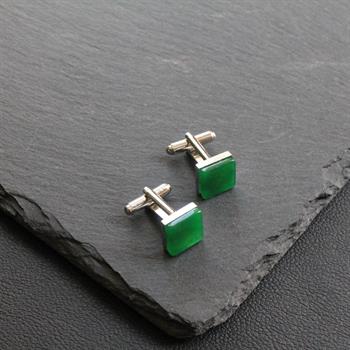 Jade Doğal Taşlı Klasik Kol Düğmesi 