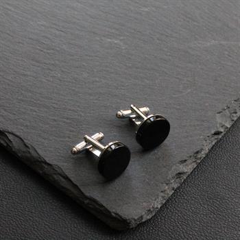 Oniks Doğal Taşlı Klasik Kol Düğmesi 