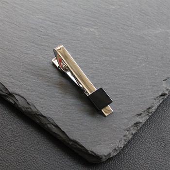 Oniks Doğal Taşlı Kravat İğnesi