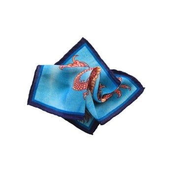 Ejder Desenli Yün Cep Mendili 