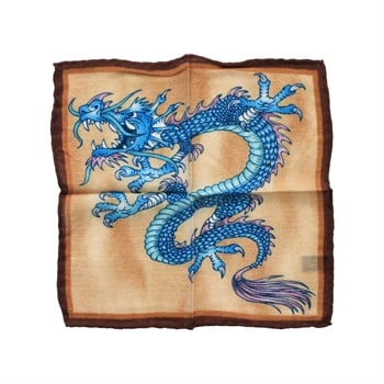 Ejder Desenli Yün Cep Mendili 