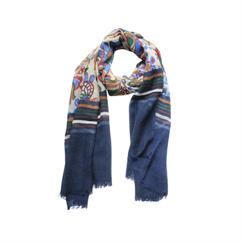 El Yapımı Desenli Yün Şal