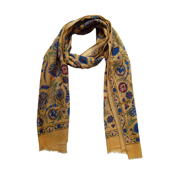 El Yapımı Desenli Yün Şal