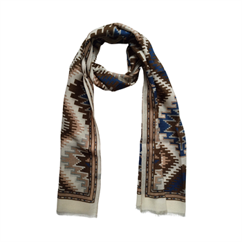 El Yapımı Desenli Yün Şal