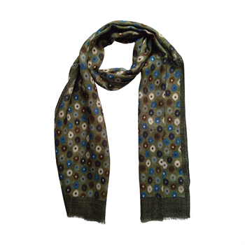 El Yapımı Desenli Yün Şal