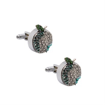 Elma Figürlü Klasik Kol Düğmesi 