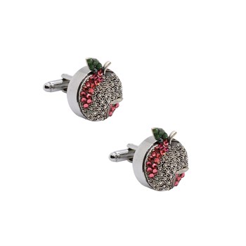 Elma Figürlü Klasik Kol Düğmesi 