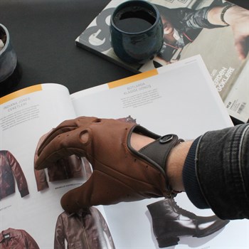 Erkek Deri Sürücü Eldiveni