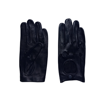 DeriCMC2815Erkek Siyah Deri Sürücü Eldiveni