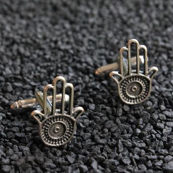 Fatımanın Eli Figürlü Klasik Kol Düğmesi