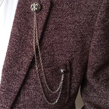 Fleur De Lis Figürlü Ceket & Gömlek Aksesuar Seti