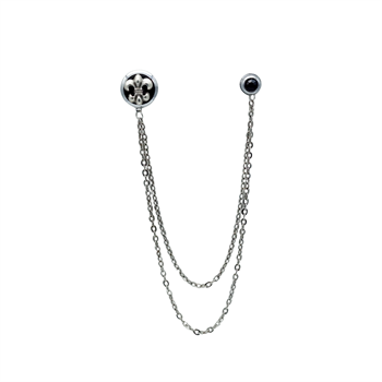 Fleur De Lis Figürlü Ceket & Gömlek Aksesuar Seti