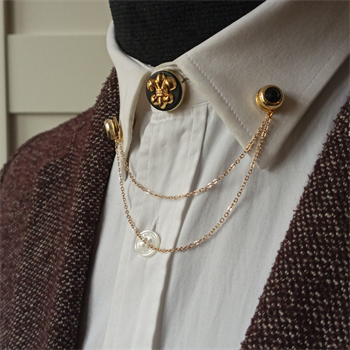 Fleur De Lis Figürlü Ceket & Gömlek Aksesuar Seti