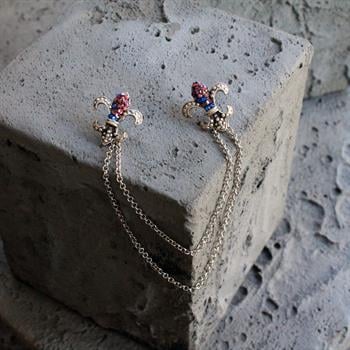 Fleur de Lis Figürlü Gömlek Yaka İğnesi