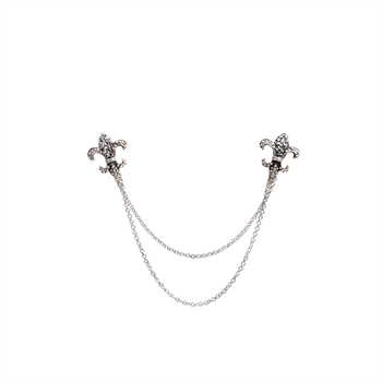 Fleur de Lis Figürlü Gömlek Yaka İğnesi