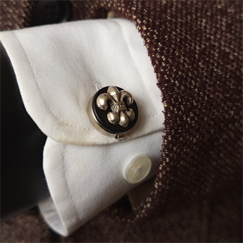 Fleur De Lis Figürlü Gömlek Aksesuar Seti