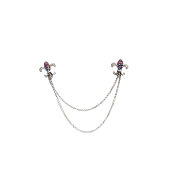 Fleur de Lis Figürlü Gömlek Yaka İğnesi