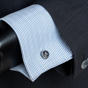 Füme Taşlı Klasik Kol Düğmesi