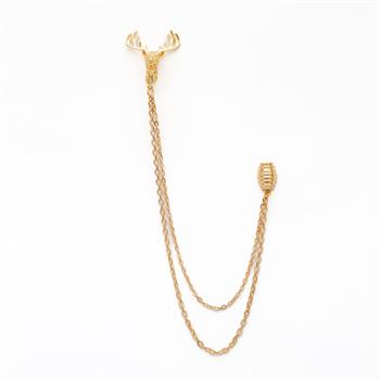 Geyik Figürlü Ceket Yaka İğnesi