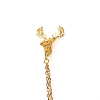 Geyik Figürlü Ceket Yaka İğnesi